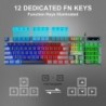 Clavier et souris de jeu CHONCHOW Combo RVB LED rétroéclairé USB filaire Clavier 3200 dpi Souris mécanique Sensation Compatible 