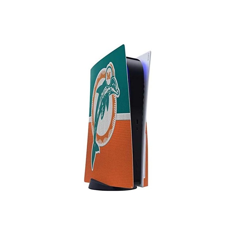 Skinit Decal Gaming Skin Compatible avec la console PS5 - Design vintage des Miami Dolphins sous licence officielle NFL