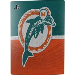 Skinit Decal Gaming Skin Compatible avec la console PS5 - Design vintage des Miami Dolphins sous licence officielle NFL