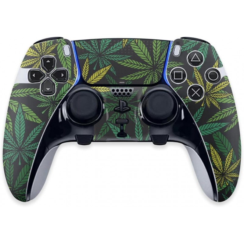 Skin MightySkins compatible avec le contrôleur PS5 DualSense Edge - Cannabis Culture | Autocollant en vinyle protecteur, durable