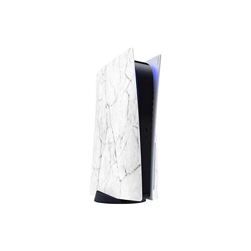 Skinit Decal Gaming Skin Compatible avec la console PS5 Design original en marbre blanc