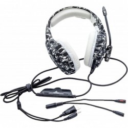 Casque de jeu stéréo YEYIAN Force avec microphone, suppression du bruit, surround des basses, cache-oreilles souples, compatible