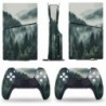 Autocollant pour PS5 Slim Disc Fog Forest Mountain Skin Console Controller Accessoires Cover Skins Anime Vinyl Cover Sticker Ens