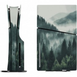 Autocollant pour PS5 Slim Disc Fog Forest Mountain Skin Console Controller Accessoires Cover Skins Anime Vinyl Cover Sticker Ens