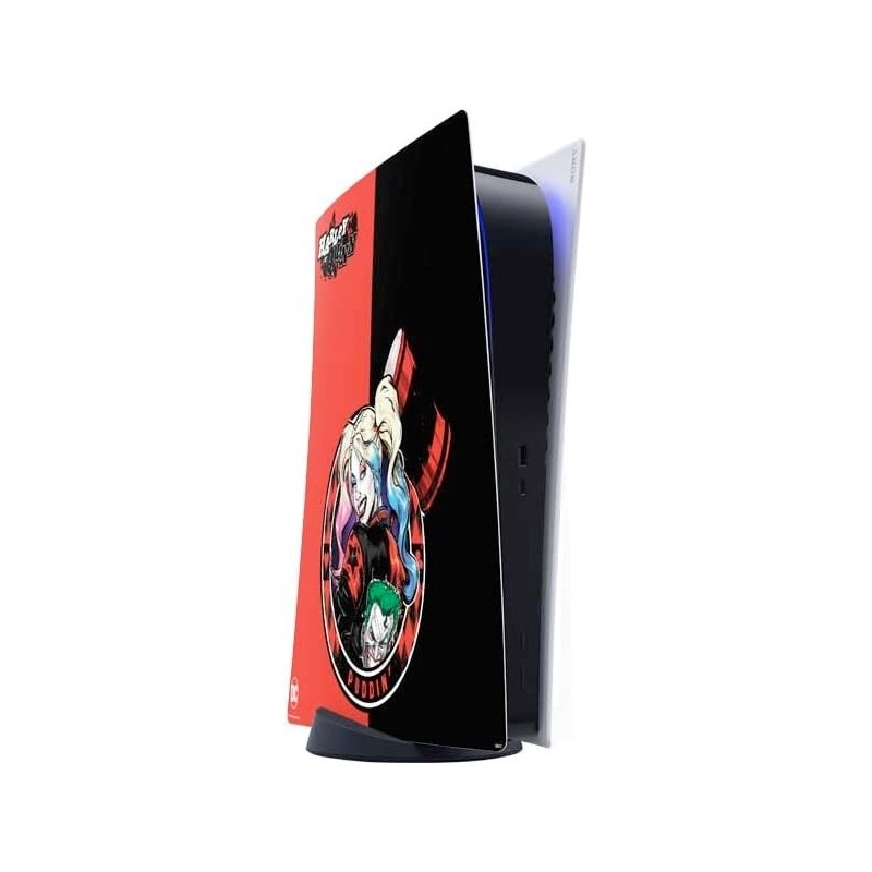 Skinit Decal Gaming Skin compatible avec la console PS5 Digital Edition - Design Harley Quinn Puddin sous licence officielle War