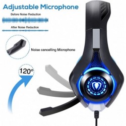 Casque de jeu professionnel BlueFire 3,5 mm avec micro et lumières LED pour PlayStation 4, PS5, Xbox One, ordinateur portable, o