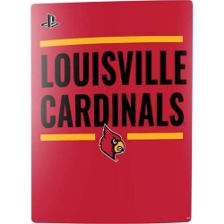 Skinit Decal Gaming Skin compatible avec la console PS5 - Motif rayé des Louisville Cardinals sous licence officielle