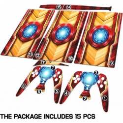 Autocollant HK Studio Iron Suit pour PS5 Disc Edition et Digital Edition - Étanche, sans bulles, comprenant 2 skins de contrôleu