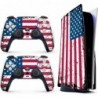 Autocollant de drapeau américain HK Studio pour PS5 Disc Edition et Digital Edition - Étanche, sans bulles, comprenant 2 skins d