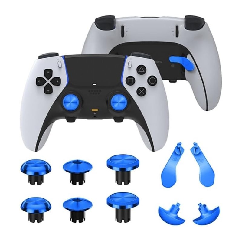 Manettes en métal pour manette PS5 Edge, 6 joysticks analogiques, 4 manettes arrière, boutons de déclenchement interchangeables 