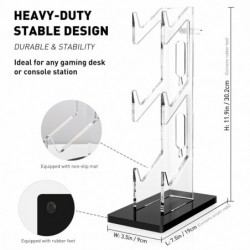 OAPRIRE Support de contrôleur universel à 3 niveaux et support de casque pour PS4 PS5 XBOX ONE SWITCH, support de contrôleur, ac