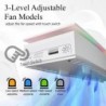 Ventilateur de refroidissement anti-poussière PS5, JDGPOKOO Ventilateur PS5 avec 7 modes d'éclairage RVB, refroidisseur à faible