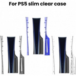 Coques de rechange résistantes aux chocs et à la poussière pour console PS5 Slim Disc Edition - Blanc transparent