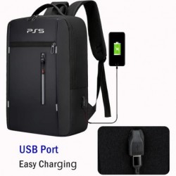 Sac à dos pour console de jeu LZHYWEI compatible avec la console Sony PlayStation 5, étui de transport de protection pour PS5 av