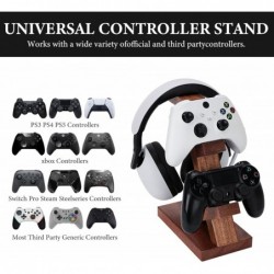 Geekria Support de manette de jeu double en bois massif et support de casque, support de rangement de contrôleur pour PS4/PS5/Xb