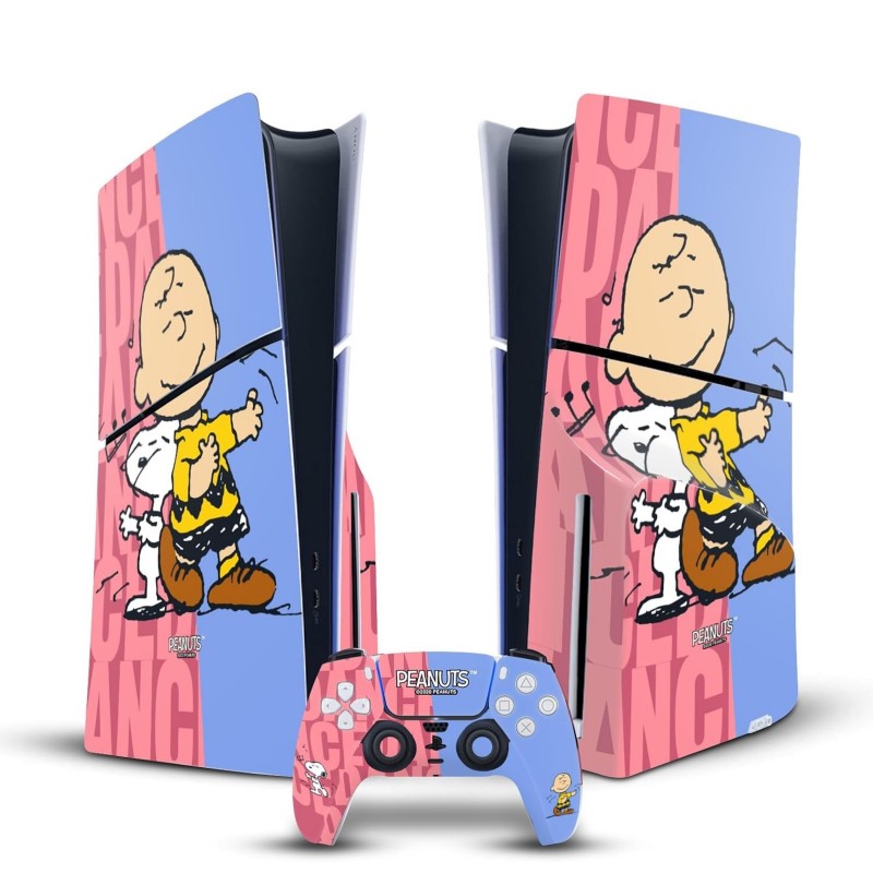 Head Case Designs Autocollant de jeu en vinyle sous licence officielle Peanuts Snoopy & Charlie Brown compatible avec la console