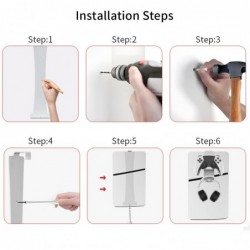 Support mural en acier EJGAME compatible avec PS5 Slim, support mural en métal stable pour PS5 Slim avec support de contrôleur e