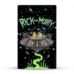 Autocollant en vinyle graphique sous licence officielle Head Case Designs Rick et Morty The Space Cruiser pour console Sony Play