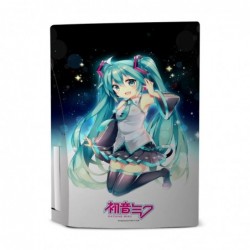 Autocollant de façade en vinyle sous licence officielle Hatsune Miku Night Sky Graphics pour console Sony PlayStation 5 PS5 Disc