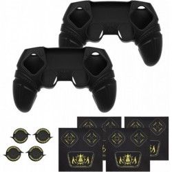 PlayVital Lot de 2 coques en silicone Runes Edition pour manette PS5 avec poignées pour pouce, pavé tactile et autocollant pour 