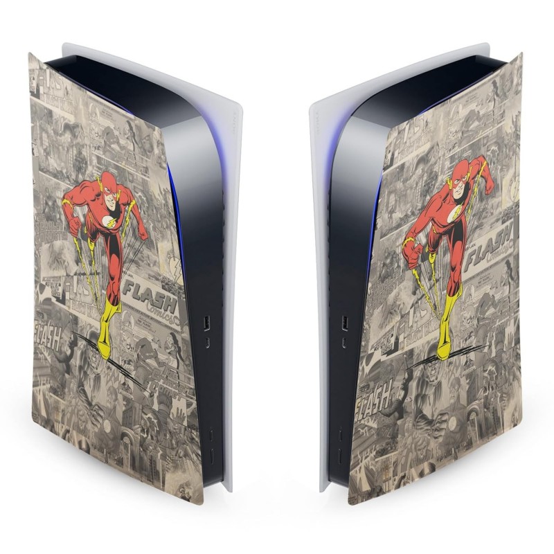 Head Case Designs Autocollant de façade en vinyle sous licence officielle The Flash DC Comics Character Collage Comic Book Art p