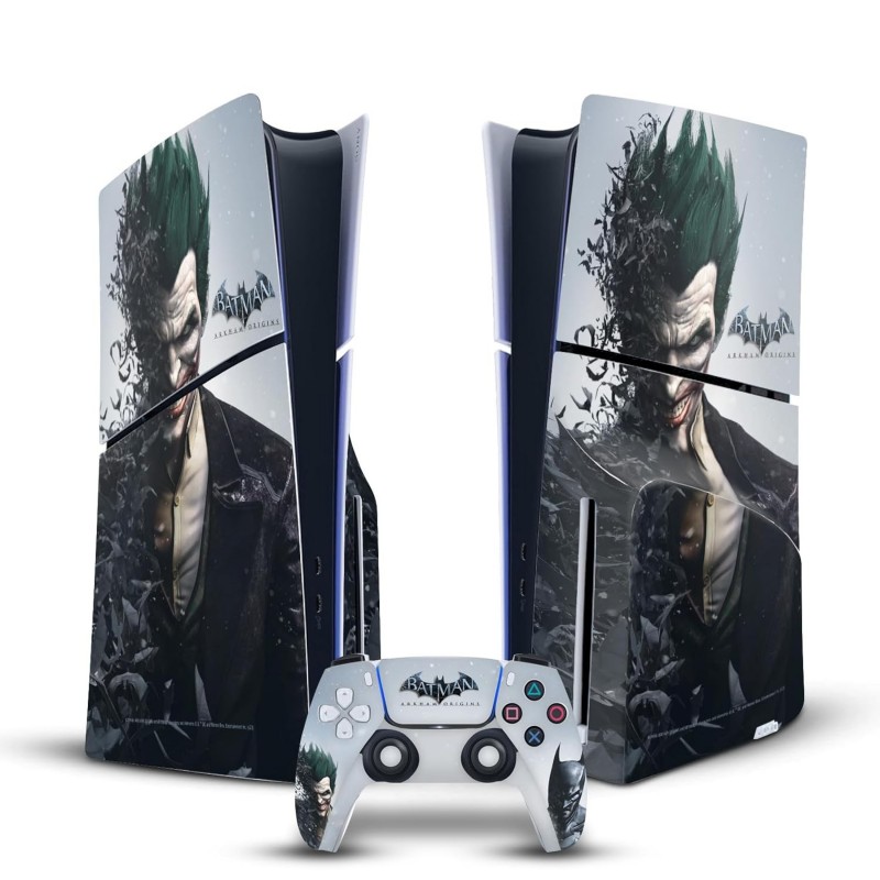 Head Case Designs Autocollant en vinyle sous licence officielle Batman Arkham Origins Joker Key Art pour console Sony PlayStatio