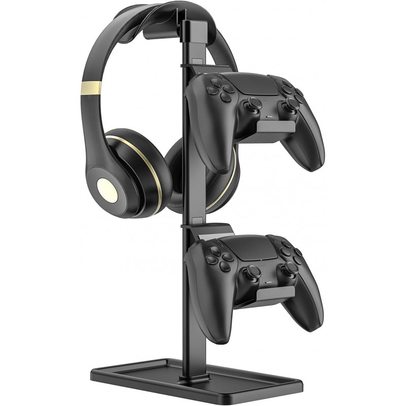 Support de contrôleur, support de casque, support de contrôleur de jeu pour Xbox PS5 PS4 Switch, support de casque avec organisa