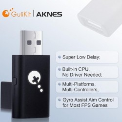 Adaptateur de contrôleur sans fil USB AKNES GuliKit Goku, dongle pour contrôleur Xbox Series X|S et Xbox One (version Bluetooth)