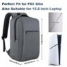 Sac à dos pour console de jeu PS5 Slim, sac de transport de voyage pour console Playstation 5 Slim, sac à dos de rangement compa