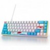 Clavier de jeu mécanique portable Owpkeenthy 60 %, mini clavier de bureau filaire RVB ultra compact 65 % rétroéclairé avec inter