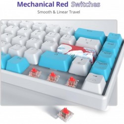 Clavier de jeu mécanique portable Owpkeenthy 60 %, mini clavier de bureau filaire RVB ultra compact 65 % rétroéclairé avec inter