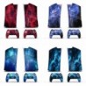 Autocollant complet pour console PS5 Slim Disc Edition, autocollant en vinyle pour manette PS5 Slim Universe Series (rouge)