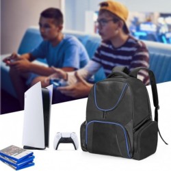 CURMIO Mallette de transport compatible avec PS5/ PS4/ PS4 Pro/ Xbox Series S, Xbox One/ One S/ One X, Xbox 360/ 360 Slim, sac à