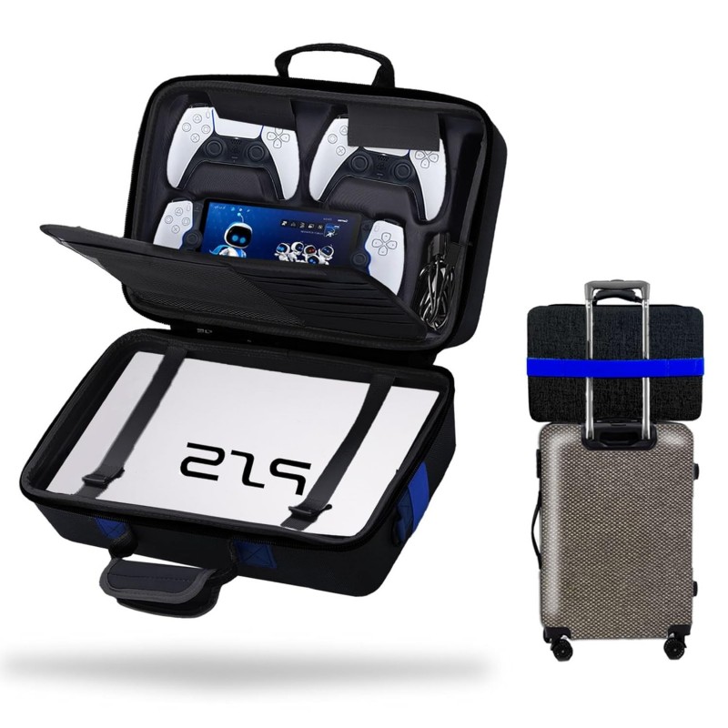 Étui de transport rigide pour PS5 Slim, sac de transport portable PlayStation 5 Slim compatible avec Disk Digital Edition, valis