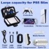 Étui de transport rigide pour PS5 Slim, sac de transport portable PlayStation 5 Slim compatible avec Disk Digital Edition, valis