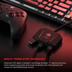 Adaptateur convertisseur clavier et souris VX2 AimBox pour Nintendo Switch, Xbox Series X/S, Xbox One, PS5 et PS4 avec connexion