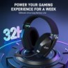 Casque de jeu sans fil double UHURU avec microphone pour PS5 PS4 PC : Casque de jeu avec son stéréo - Batterie 32 heures - RGB c