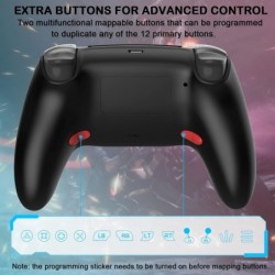 Manette pour manette PS5, compatible avec manette PlayStation 5, manette PC sans fil Pa5 Mando avec fonction carte et turbo