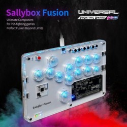 Clavier de jeu BITFUNX, manette sans levier Arcade Stick 13 touches Sallybox - Prend en charge SOCD et Hot Swap, commutateurs de