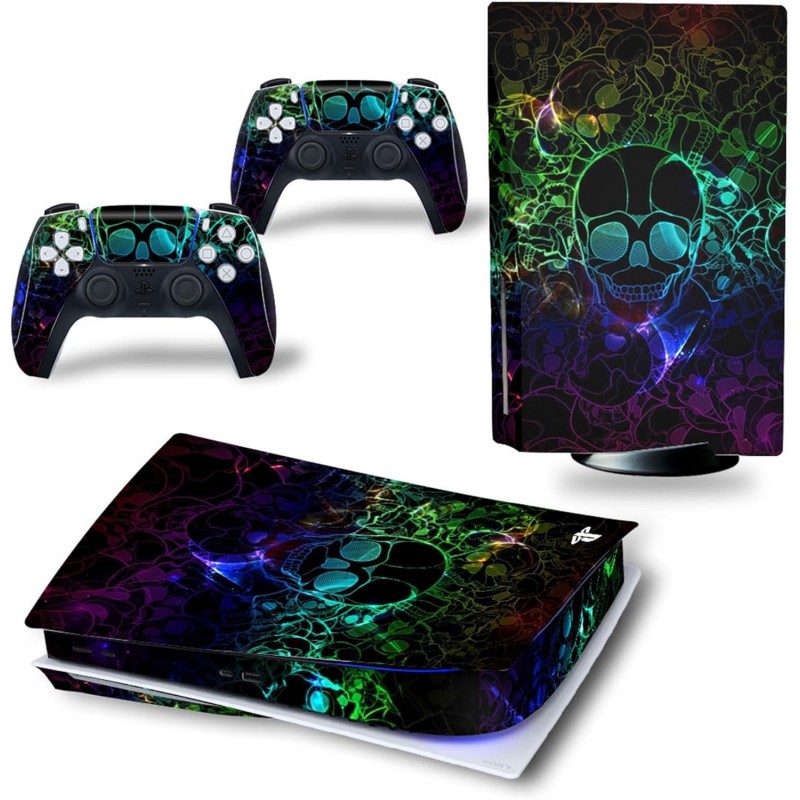 Skin PS5 Disc Version pour console et contrôleurs, autocollant en vinyle pour Play-Station 5, accessoires de protection pour PS5