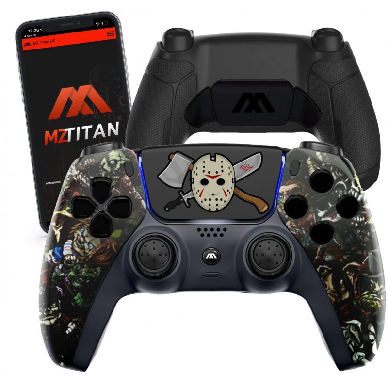 MODDEDZONE Scary Party Smart Extreme Modded Controller + Anti Recoil 2 boutons de remappage et joysticks interchangeables et gâc