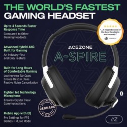 A-Spire - Casque de jeu hybride ANC - Annulation active du bruit - Microphone antibruit améliorant la parole - PC, PS4, PS5, Swi