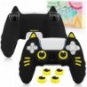 SIKEMAY Cat Paws Housse de protection antidérapante en silicone pour manette sans fil PlayStation 5 avec 2 poignées de pouce mig