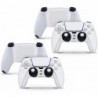 Autocollant pour console de disque PS5 en carbone blanc + ensemble de 2 skins de contrôleur