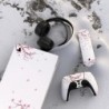 PlayVital Falling Cherry Blossom Full Set Skin Decal pour console PS5 Édition numérique, autocollant en vinyle pour manette PS5 