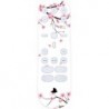 PlayVital Falling Cherry Blossom Full Set Skin Decal pour console PS5 Édition numérique, autocollant en vinyle pour manette PS5 