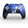 Ensemble complet d'autocollants PlayVital Blue Galaxy pour console PS5 Disc Edition, autocollant en vinyle pour manette PS5, sta