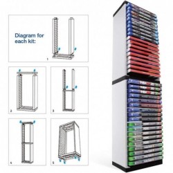 Support de stockage de 36 disques de jeu pour stockage de jeux PS5 compatible avec PS5/PS4/Xbox/Nintendo Switch